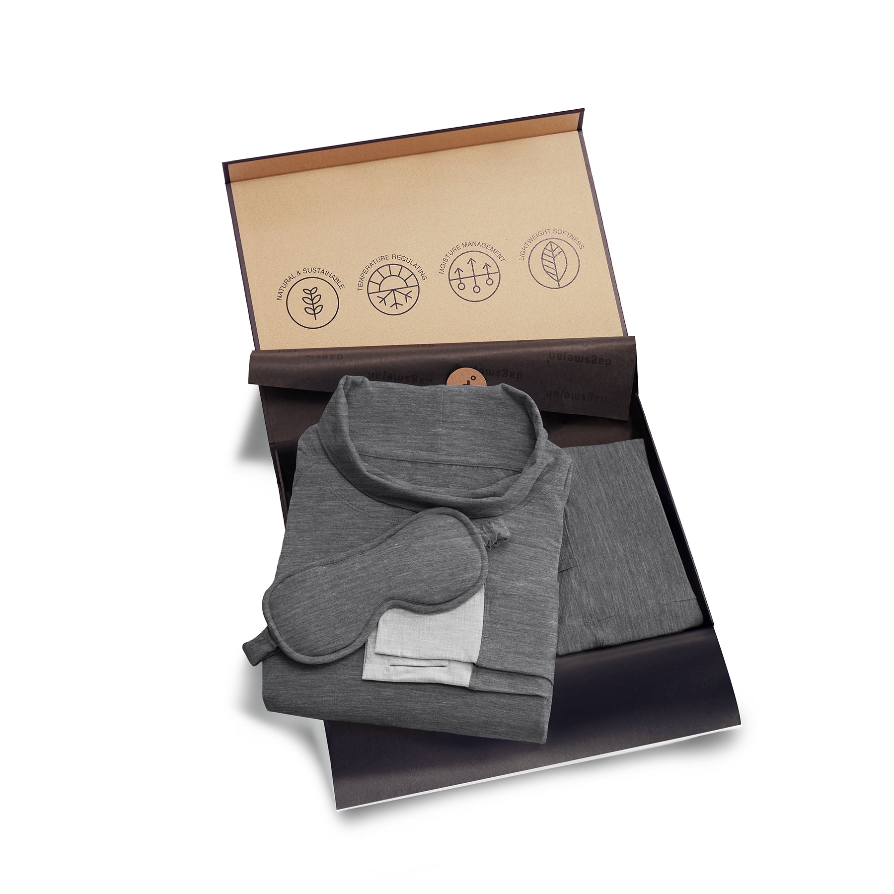 Geschenkset Pyjamas || Dark grey melange