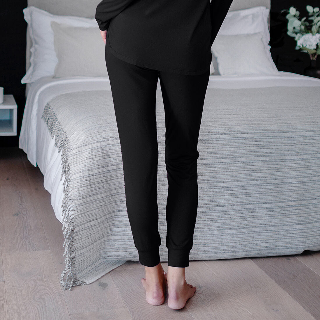 Pyjama Hose Damen || Black