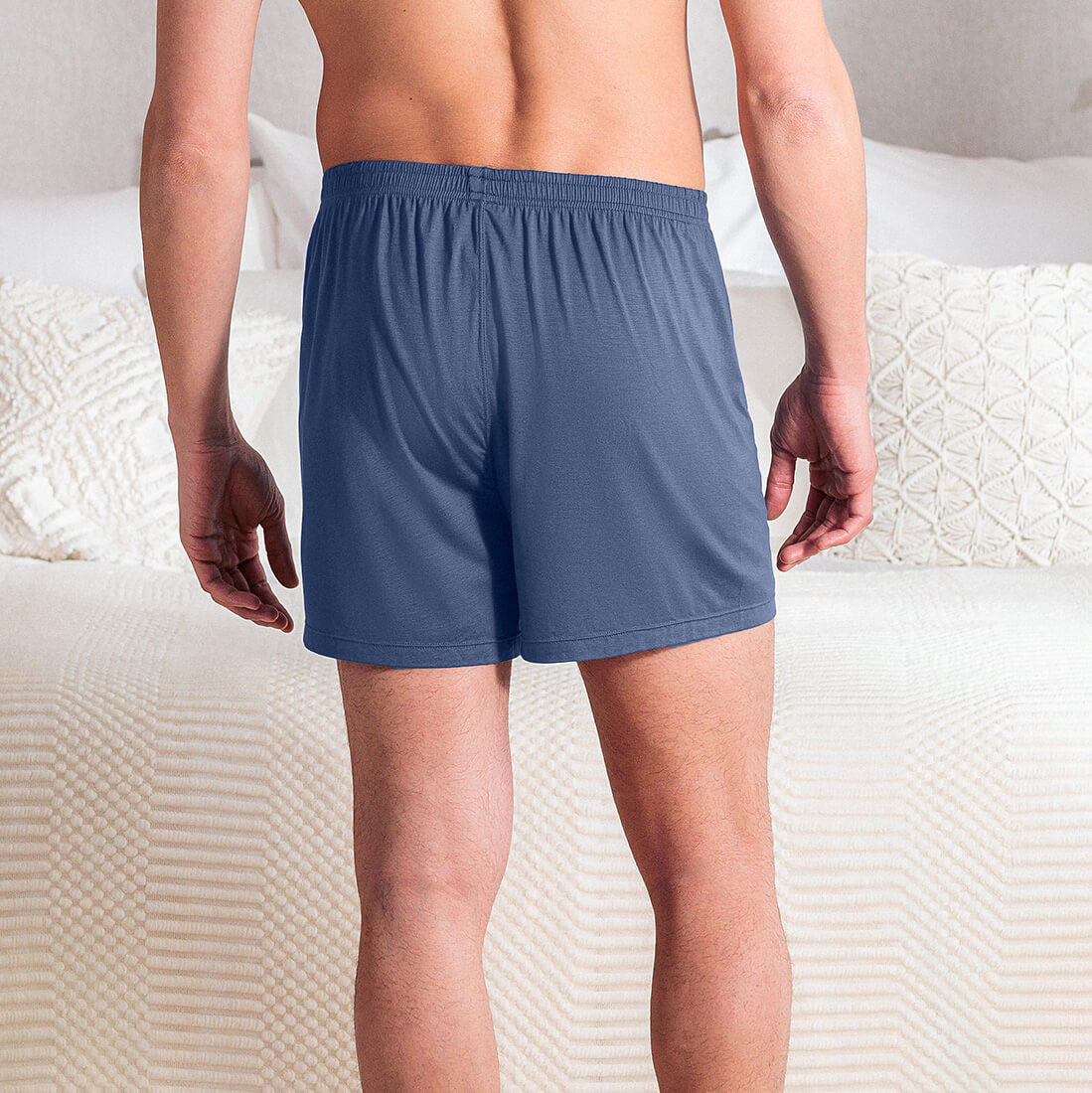 Sommer Pyjama Boxers Herren || Coastal blue