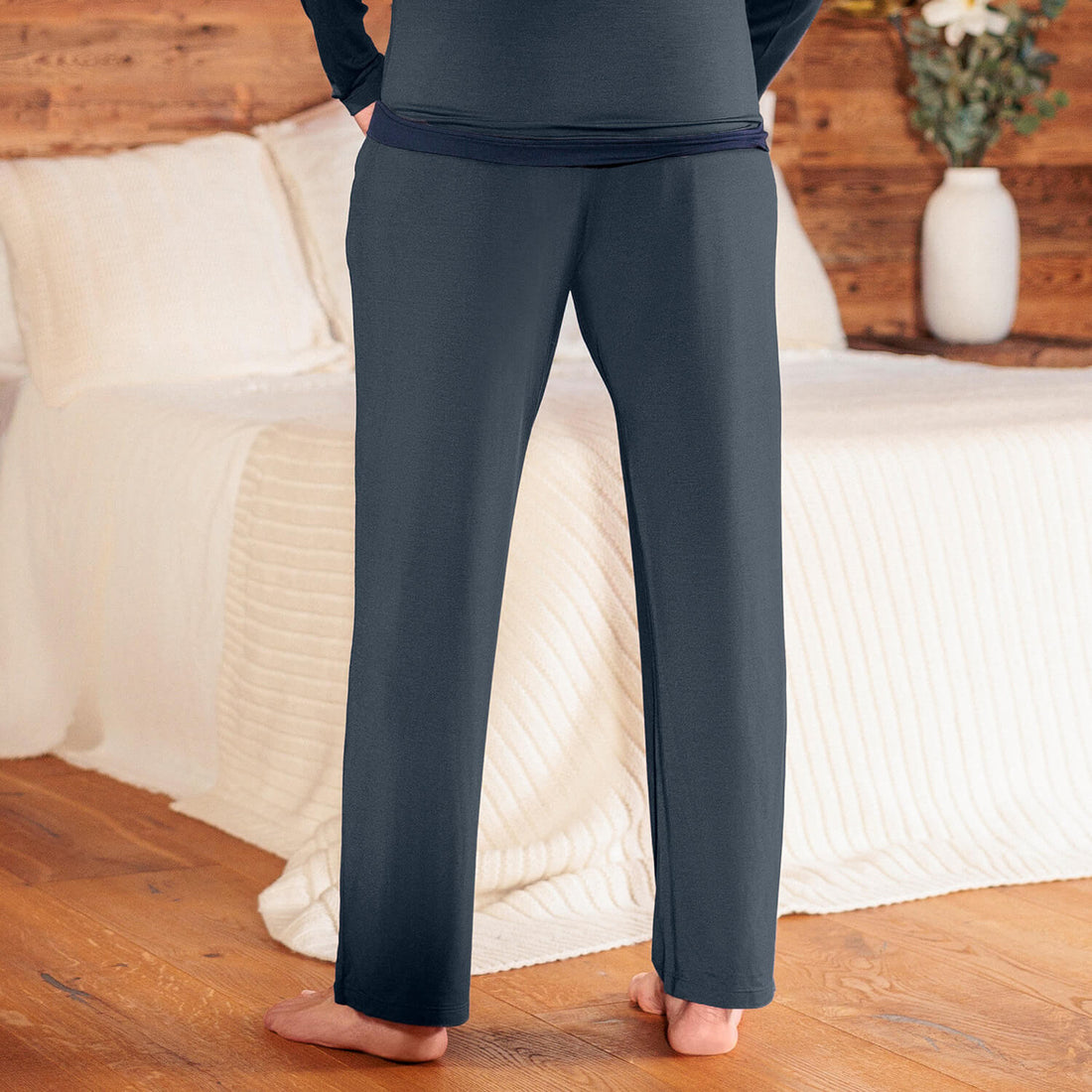 Bequeme Pyjamahose Herren || Deep grey