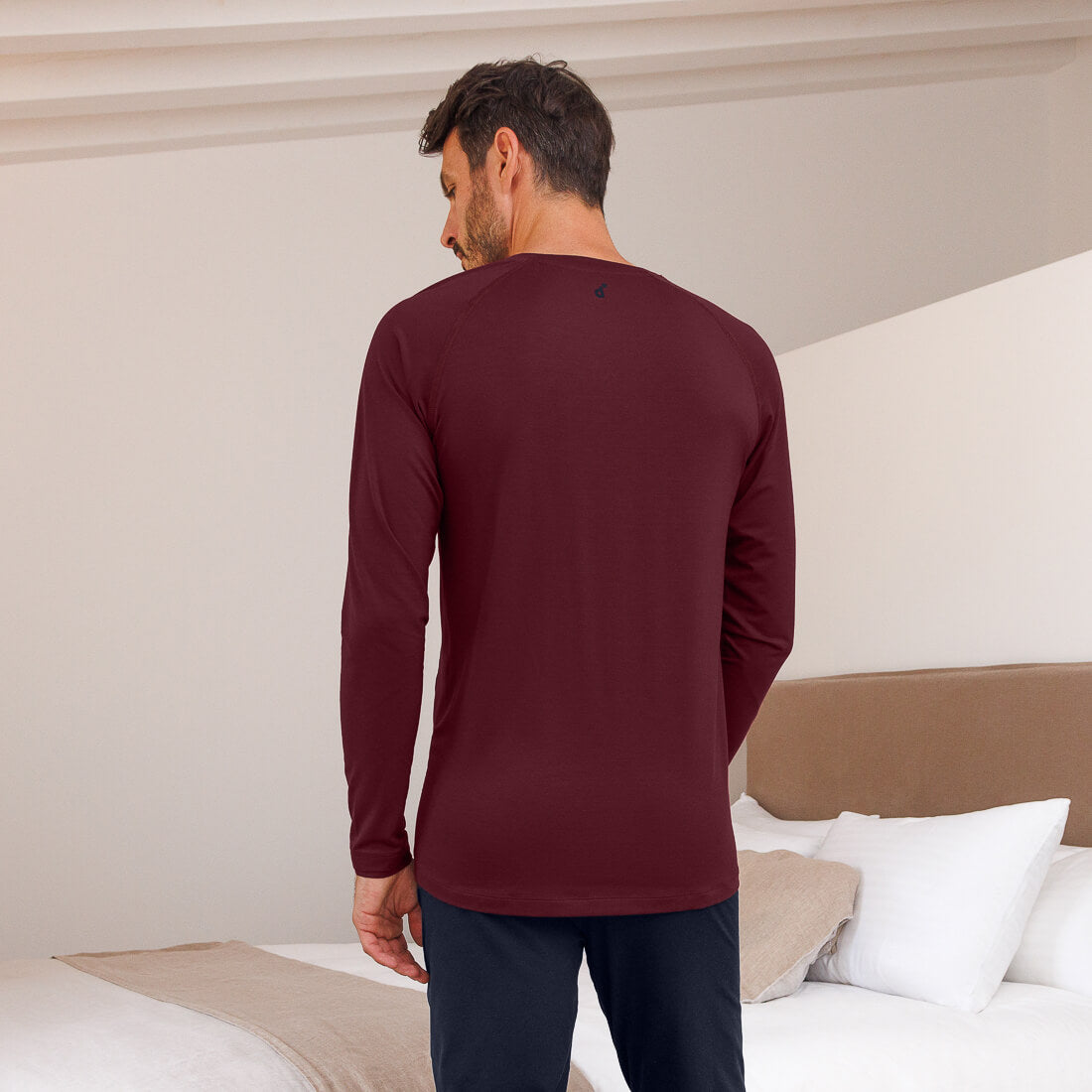 Funktionelle Pyjamas Herren || Deep burgundy