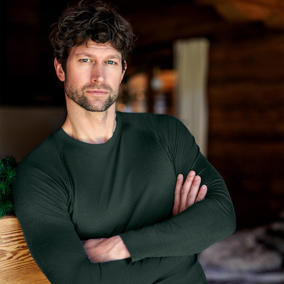 Merino Schlafanzug Herren || Emerald