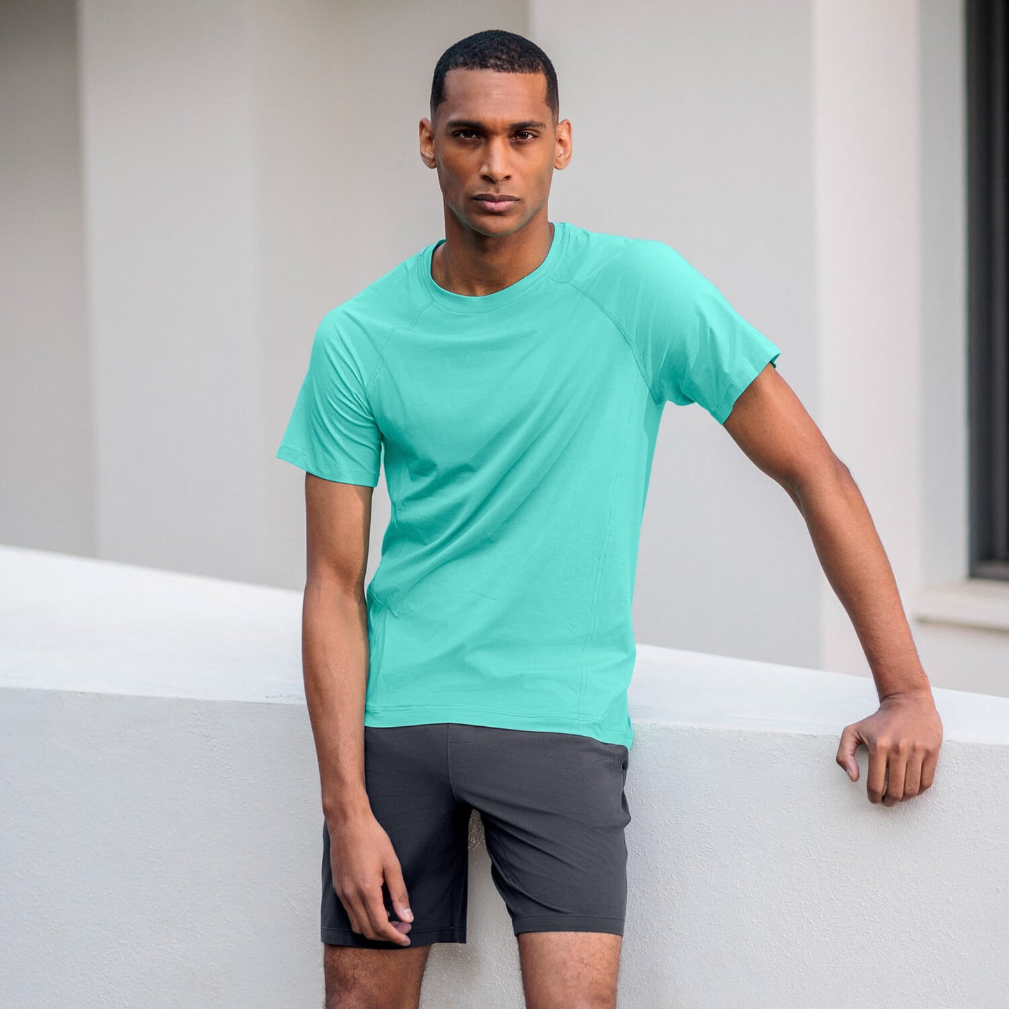 Schlaf T-Shirt Herren || Turquoise