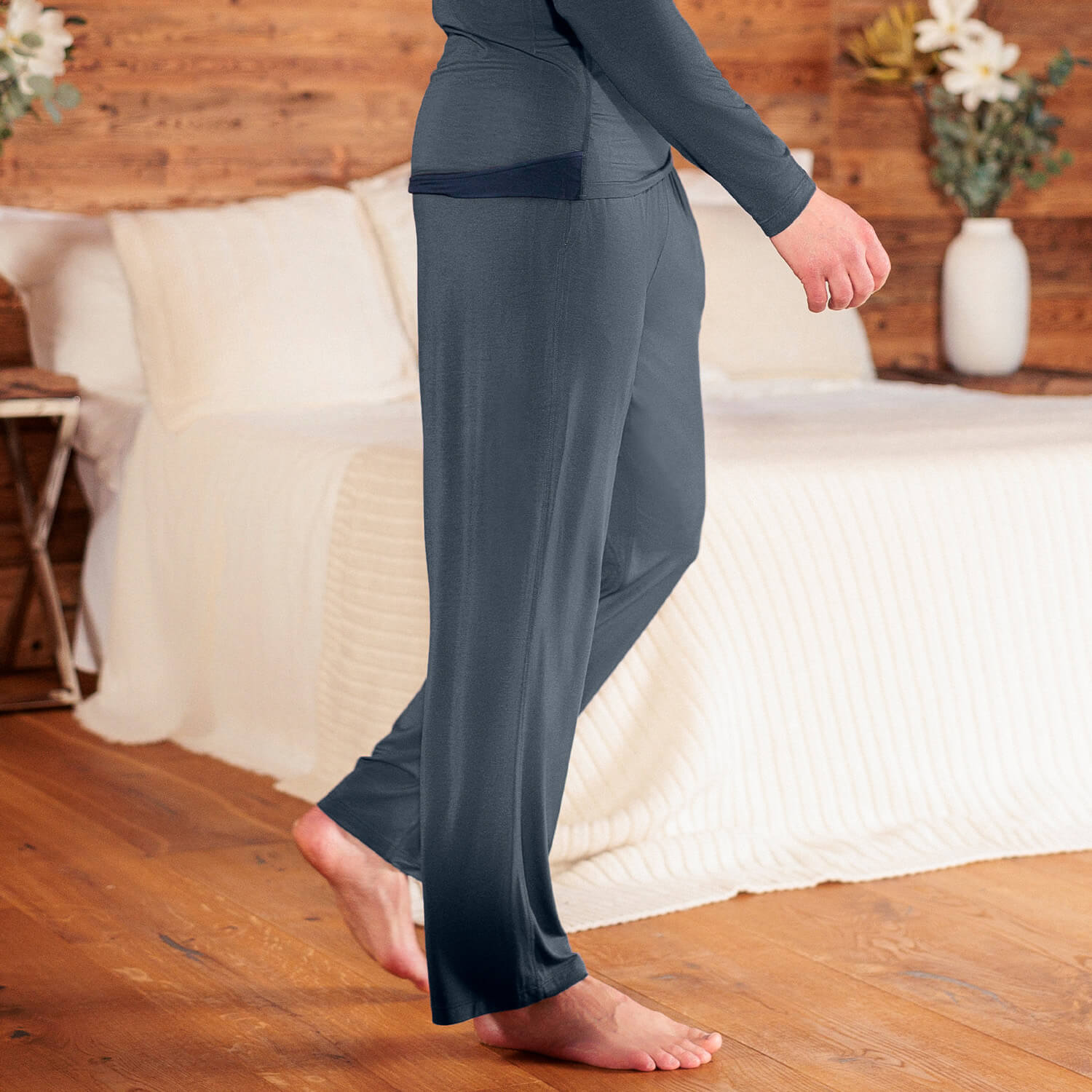 Bequeme Pyjamahose Herren || Deep grey