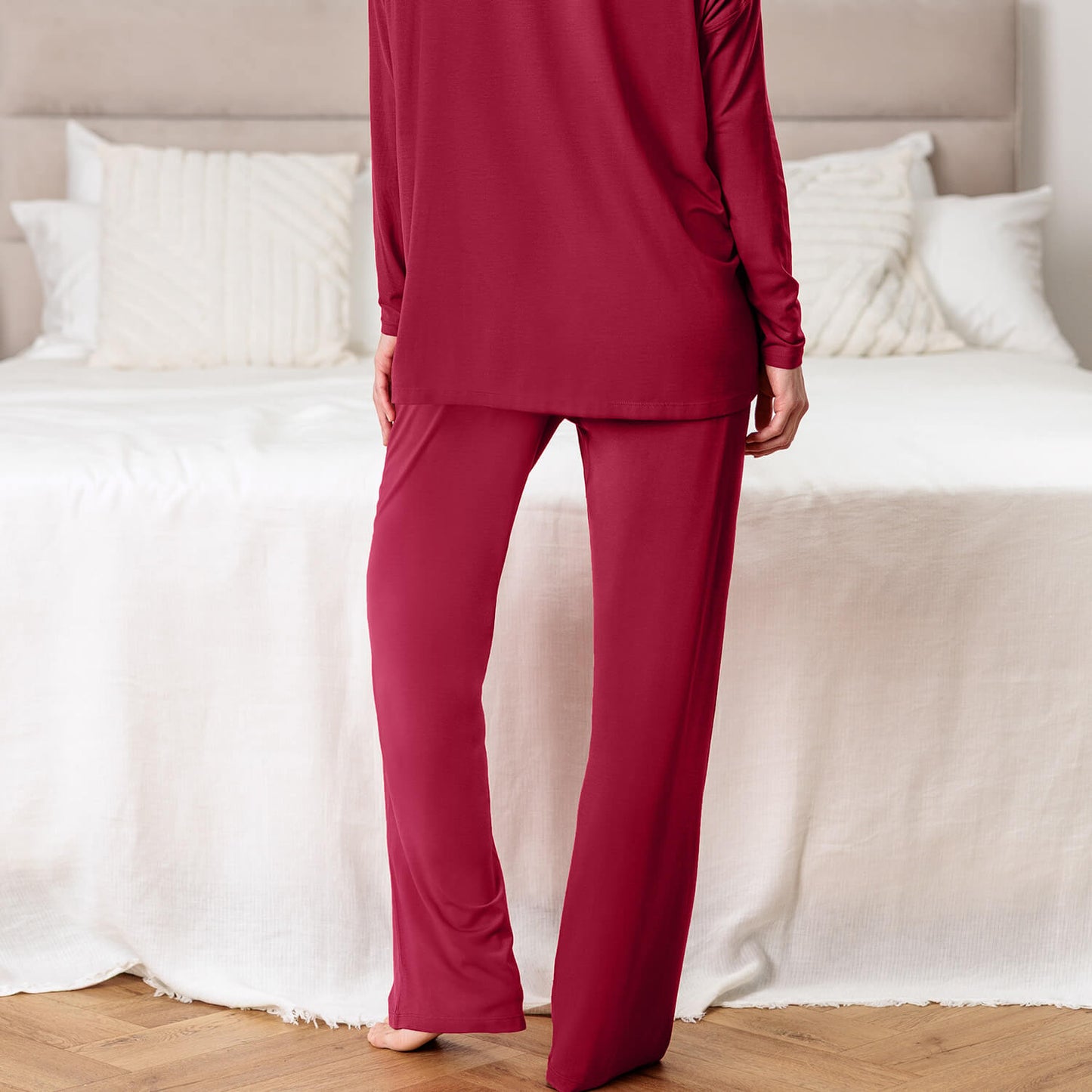 Lockere Schlafhose Damen || Ruby Plum