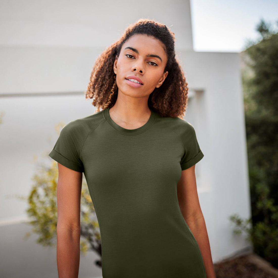 Recovery Damen T-shirt || Olive green
