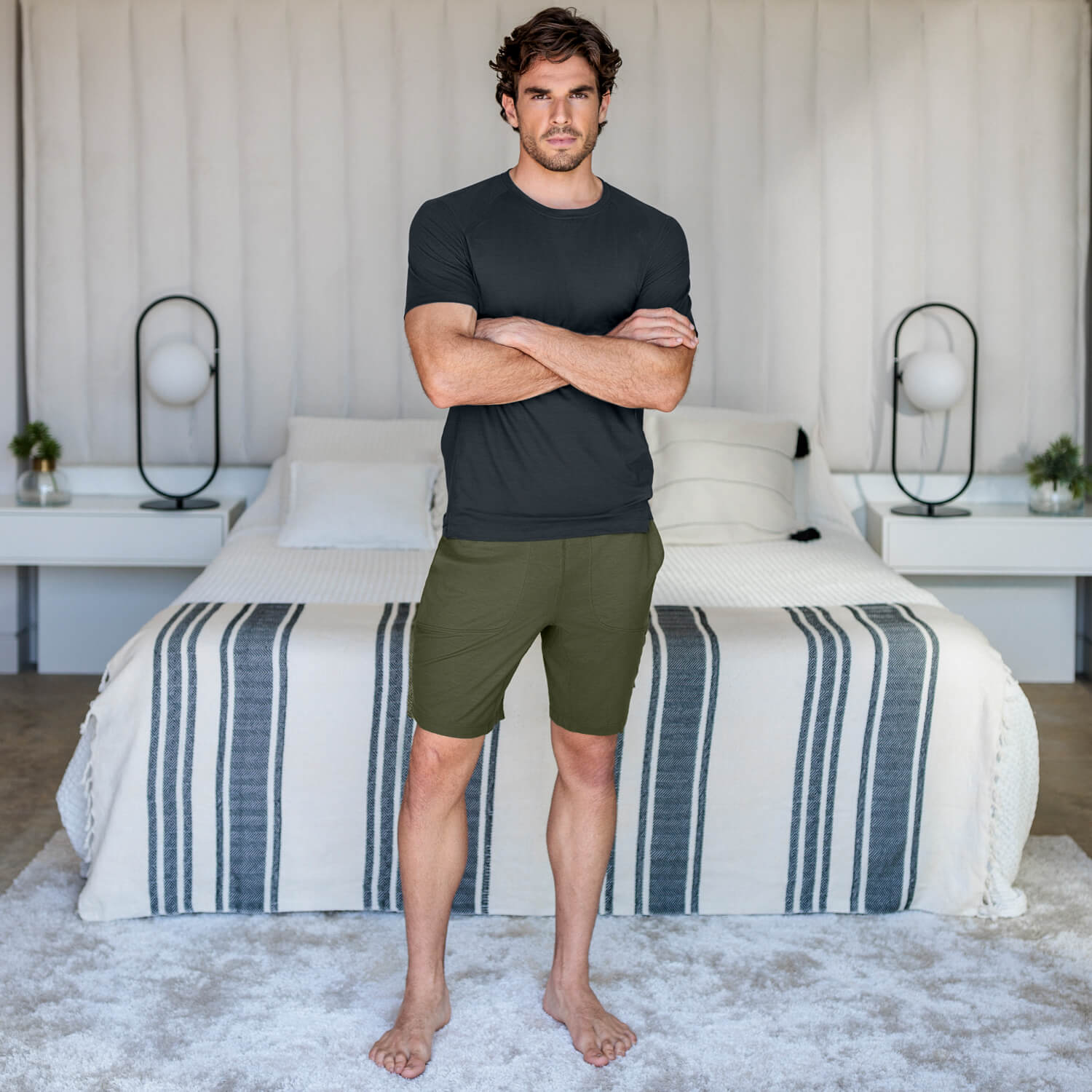 Recovery Shorts || Olive green
