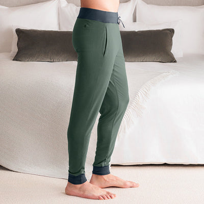 Pyjama Hose Herren || Balsam green