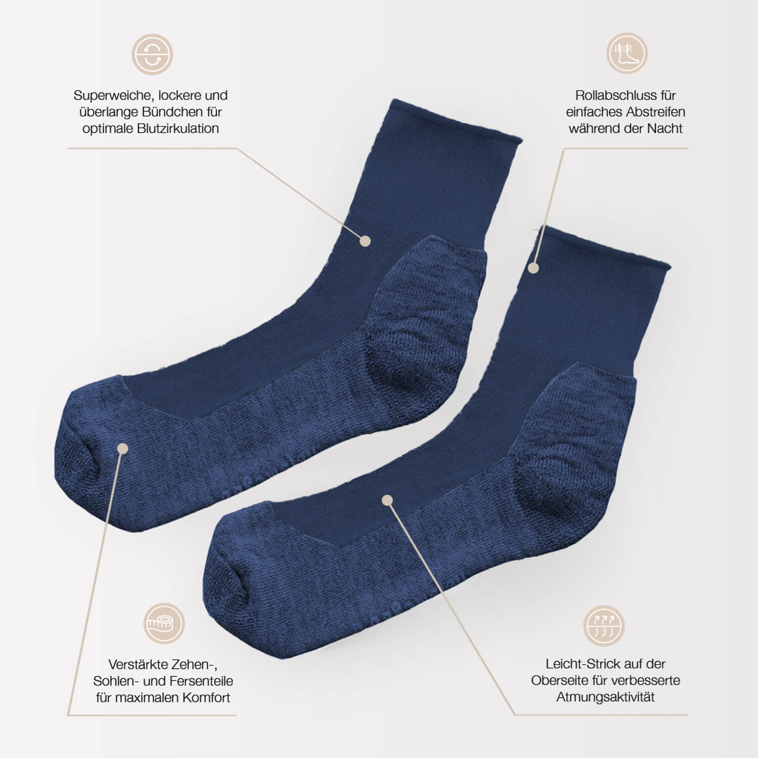 Thermosocken || Blue melange