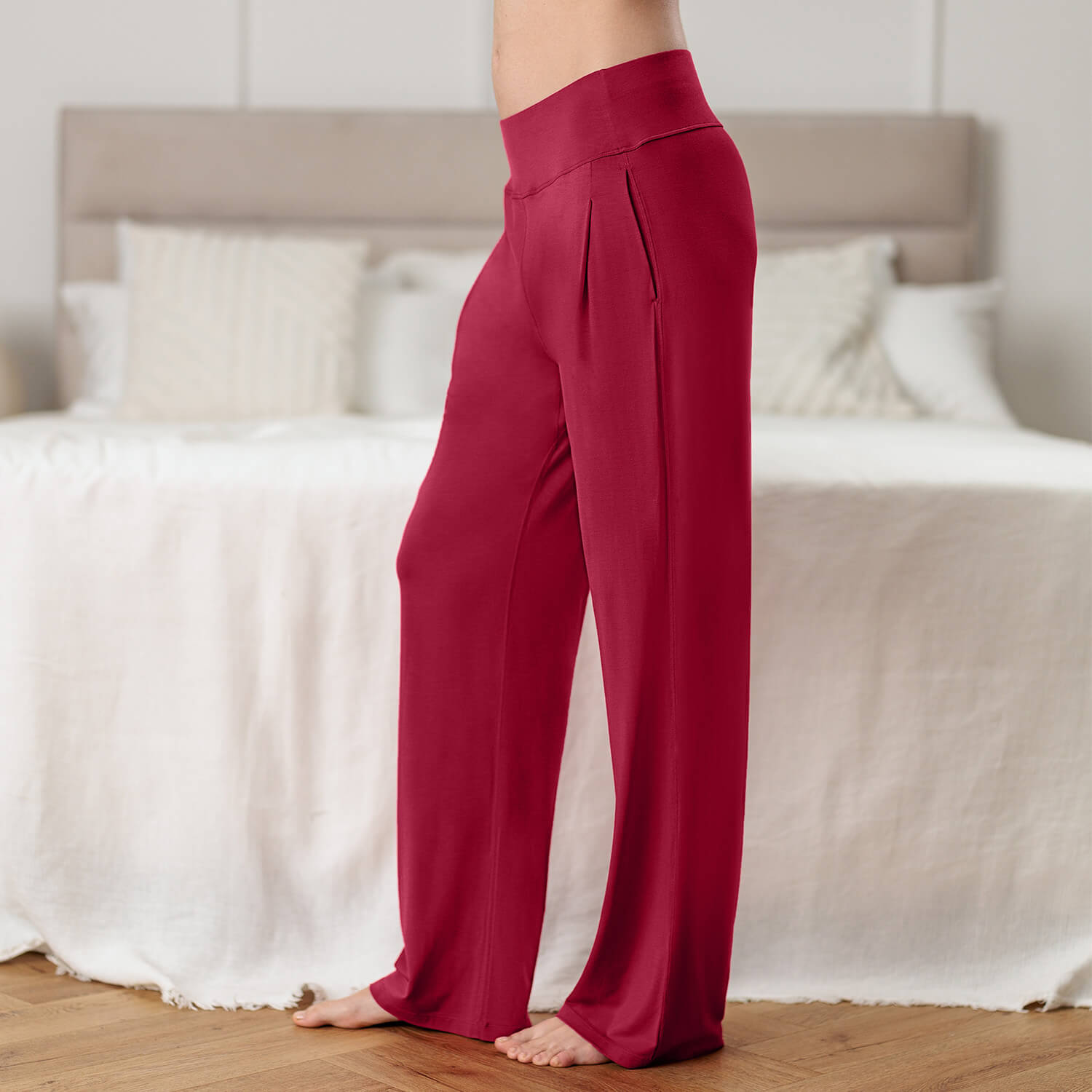 Lockere Schlafhose Damen || Ruby Plum