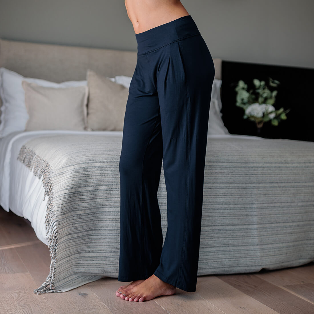 Atmungsaktive Pyjama Hose für Damen || Midnight blue