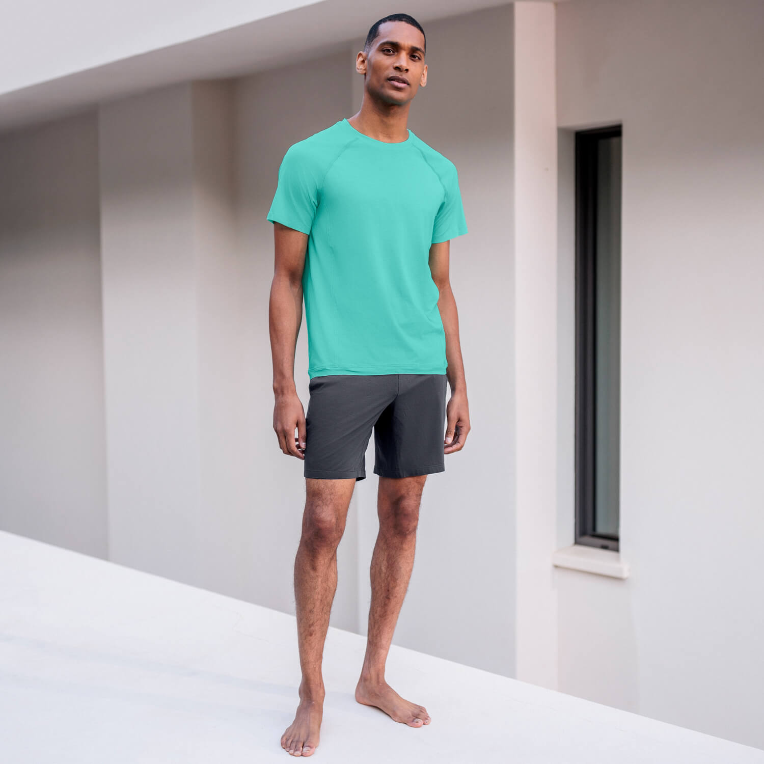 Schlaf T-Shirt Herren || Turquoise