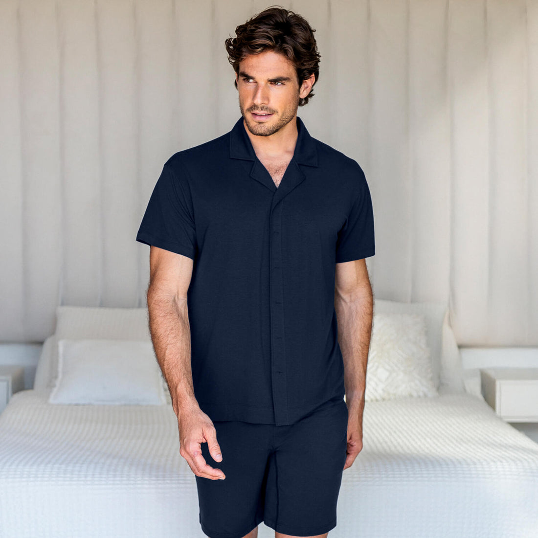 Schlaf T-shirt Herren || Navy blue