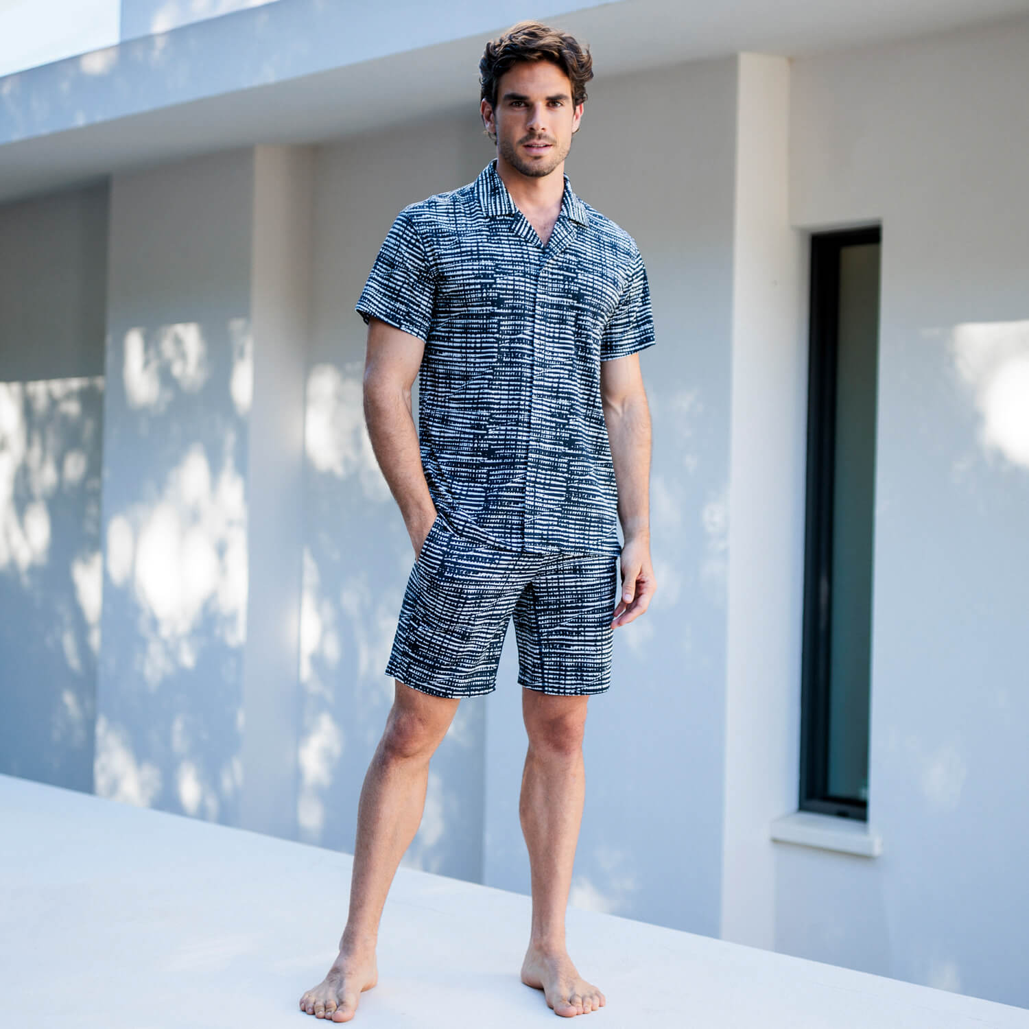 Pyjama Shirt Herren || Mountain torrent