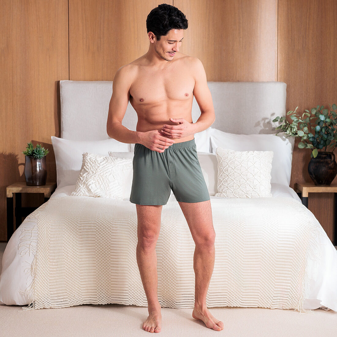 Sommer Pyjama Boxers Herren || Sage