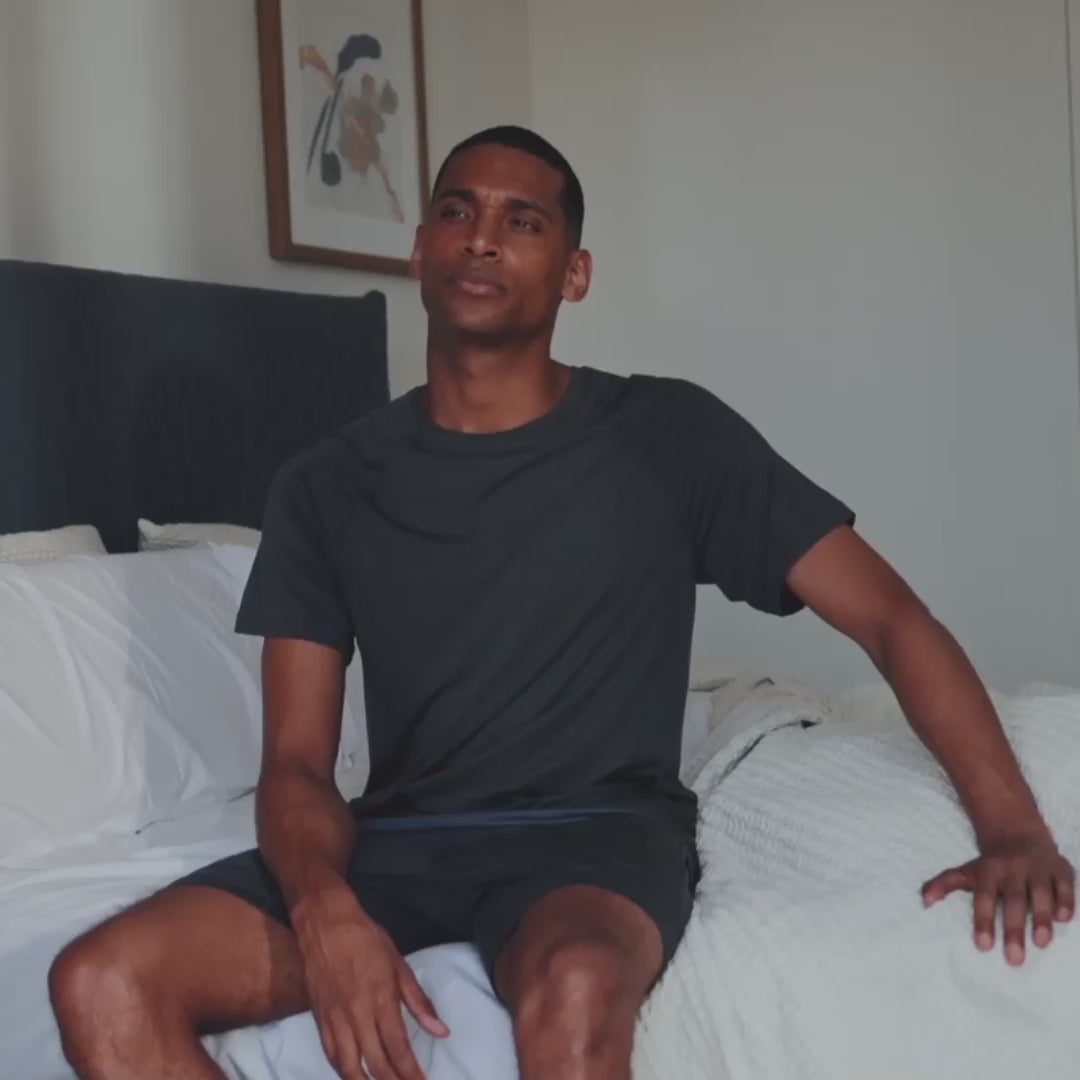 Sommer Pyjama Herren || Cool grey