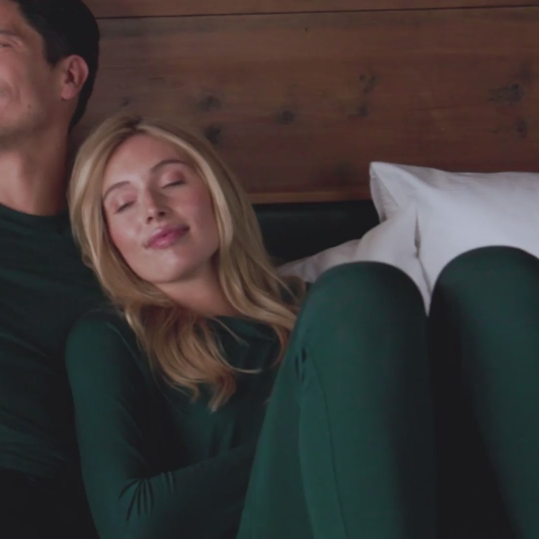Merino Pyjamas Damen || Emerald