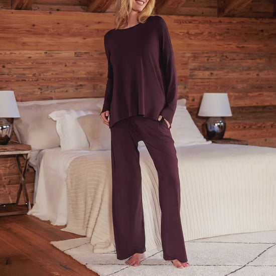 Moisture wicking sleep top || Mulberry