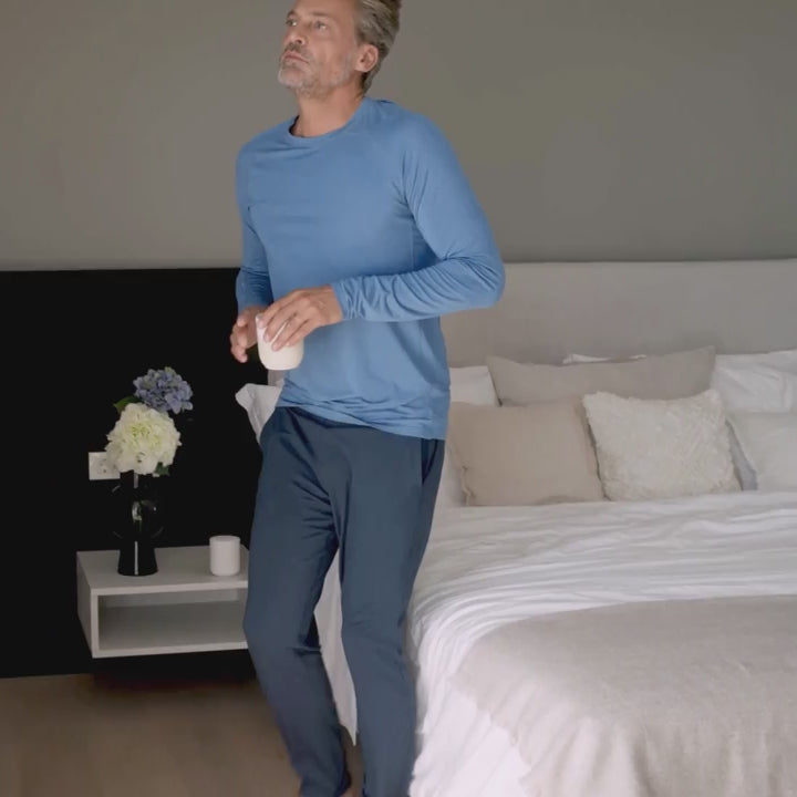 Temperaturregulierendes Pyjama || Sky blue