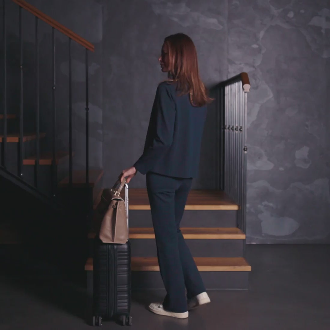 Bequeme Reisehose Damen || Navy blue