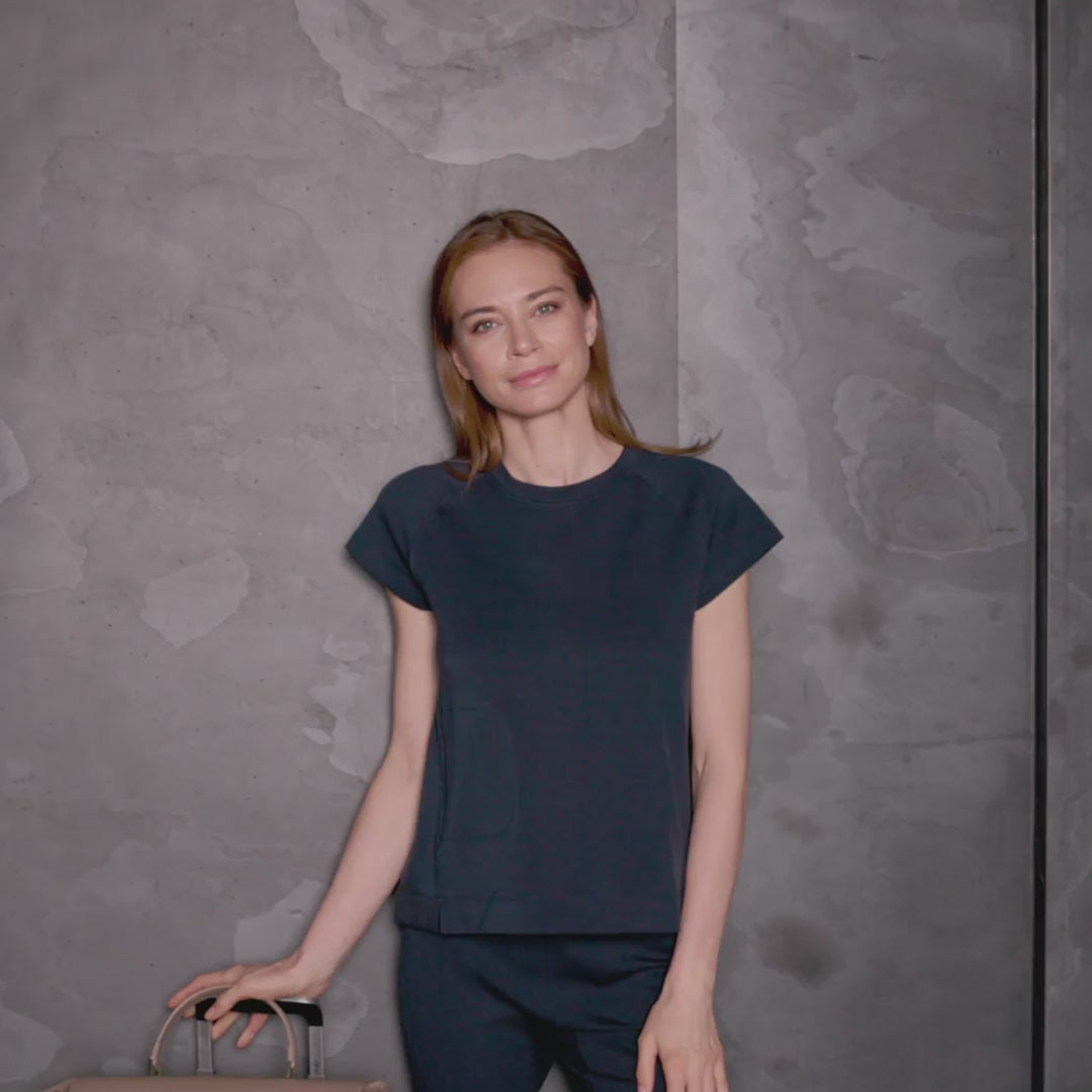 Bequeme Kleidung zum Reisen || Navy blue