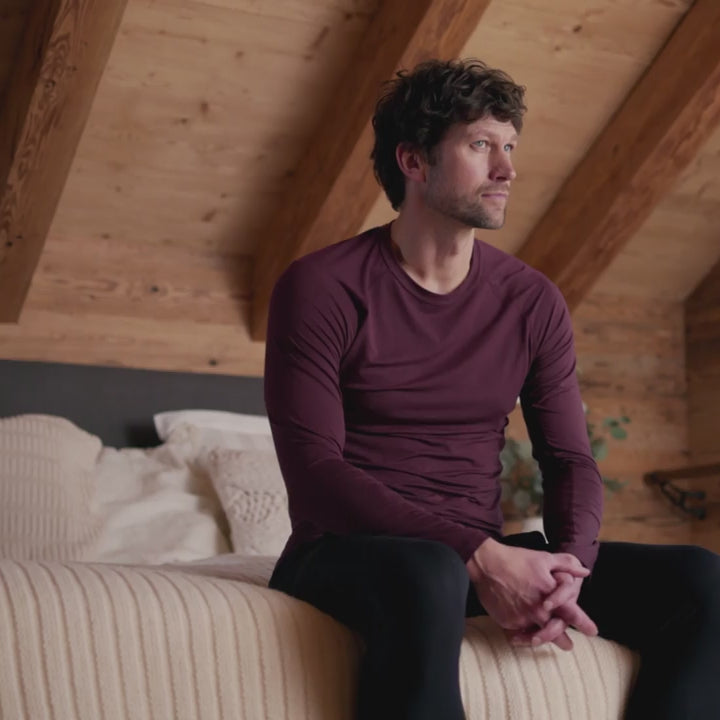 Schlaf Langarm-Shirt Herren || Mulberry