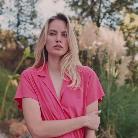 Kühlende Damen-Pyjama-Shorts || Raspberry