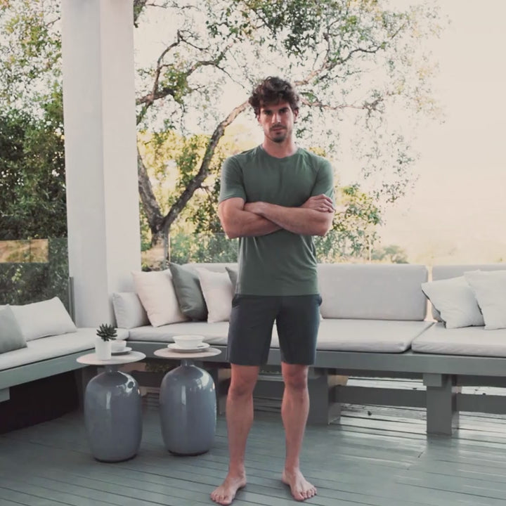 Pyjamas Shorts Herren || Deep grey