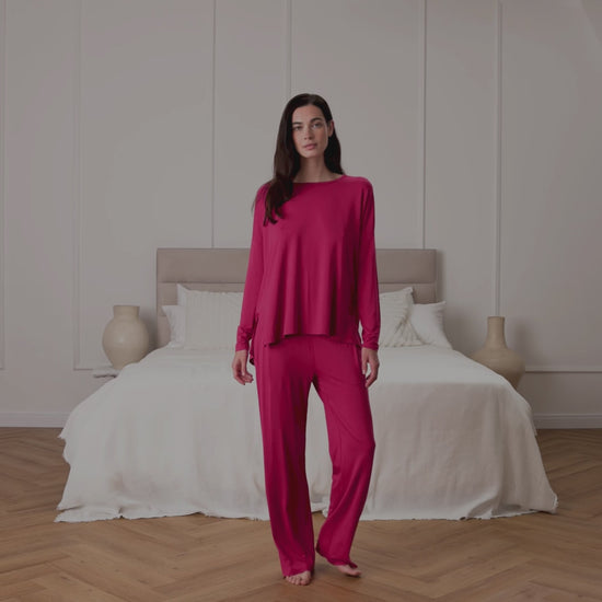 Langarmshirt Damen || Ruby Plum