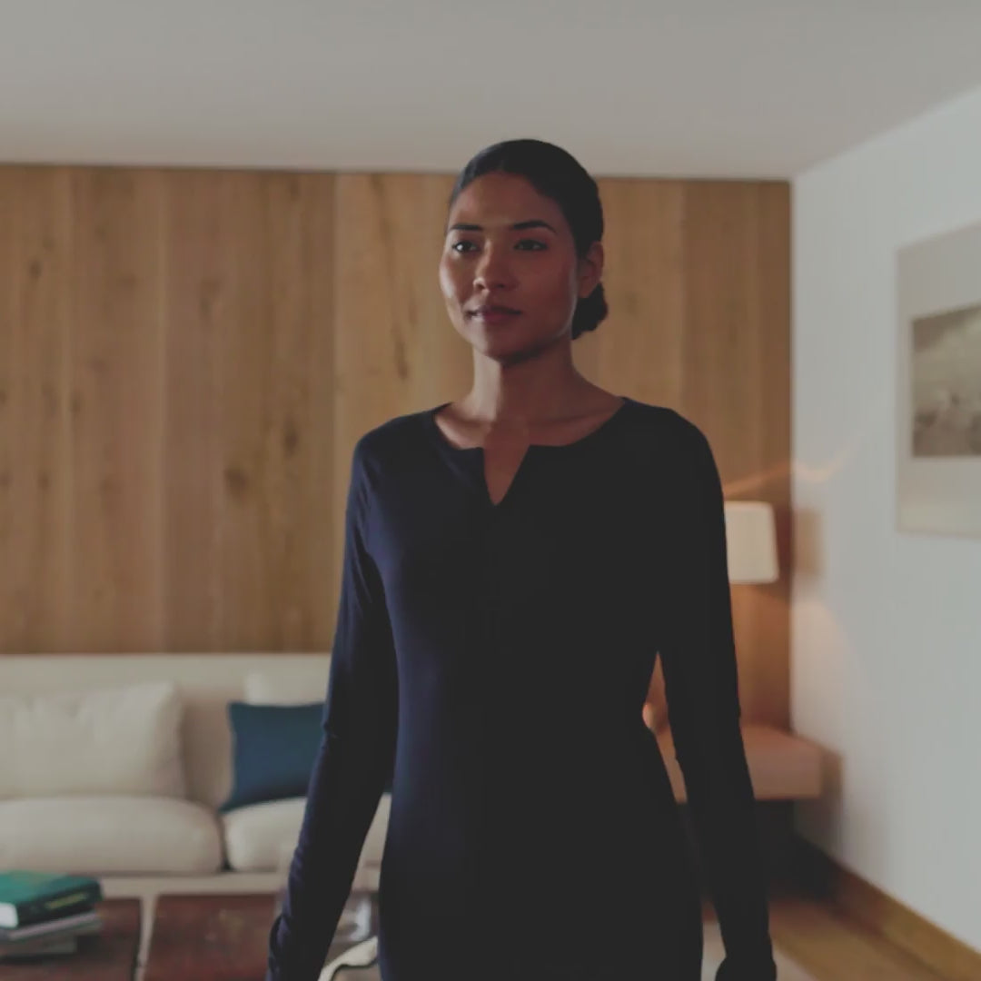 Nachthemd Merinowolle Damen || Winter night melange