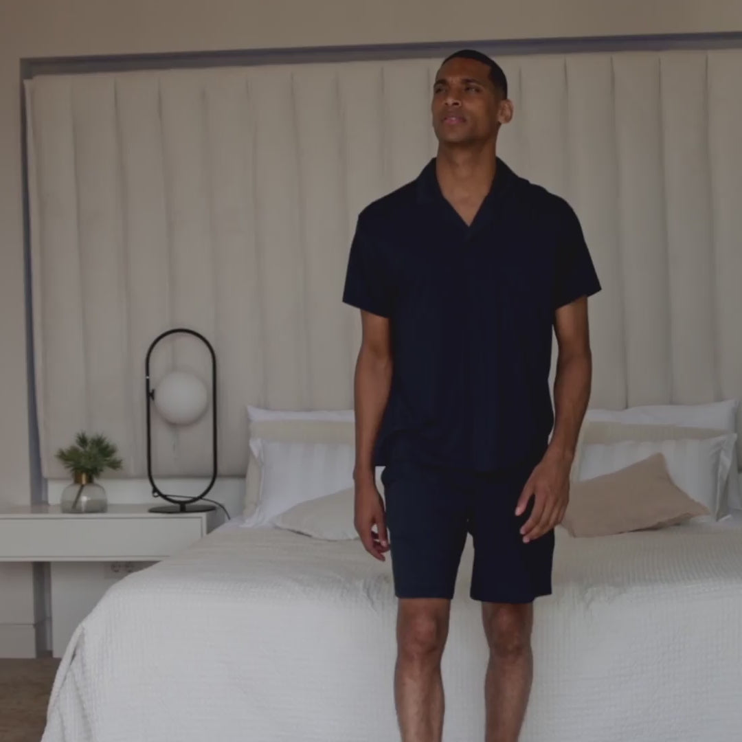 Schlaf T-shirt Herren || Navy blue