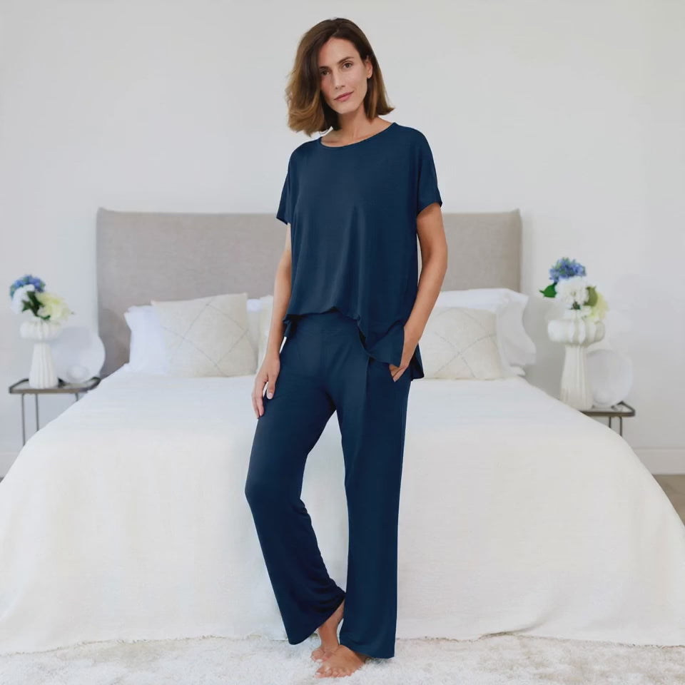 Wide sleep t-shirt || Midnight blue